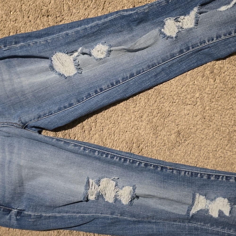 NWOT ladies KanCan jeans with rips skinny blue jeans size 1 waist 24 😍 - Picture 4 of 12